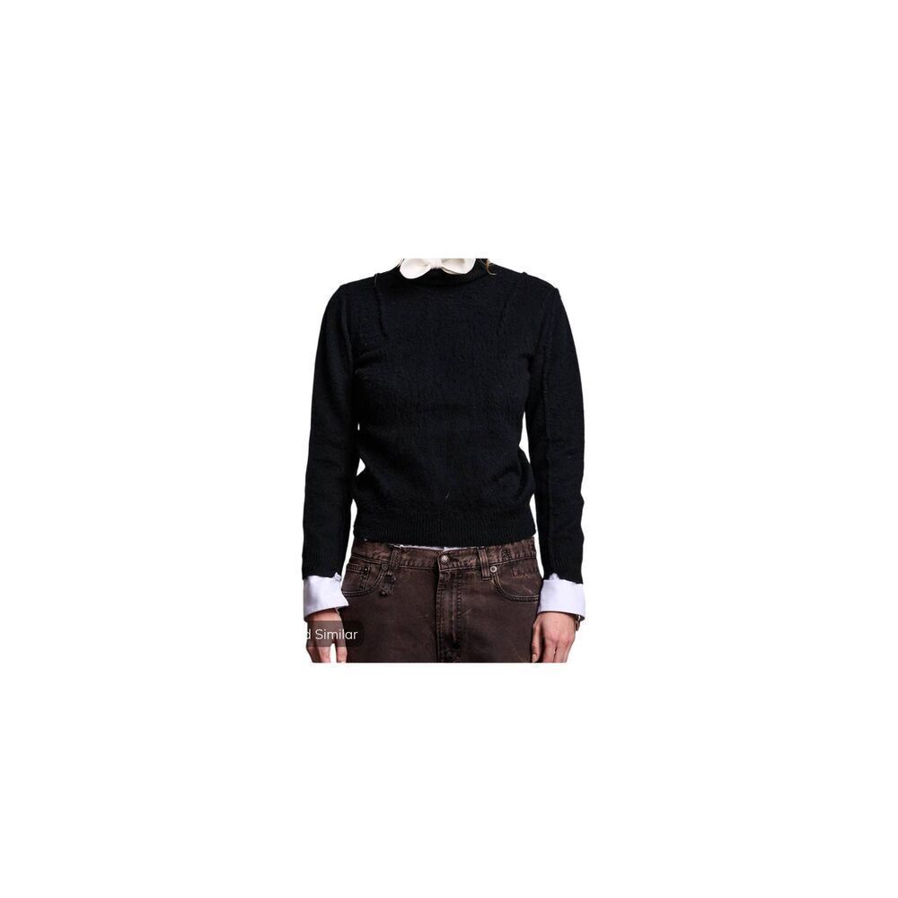 R13 Flat Sleeve Turtleneck Sweater - Black Sz Xs